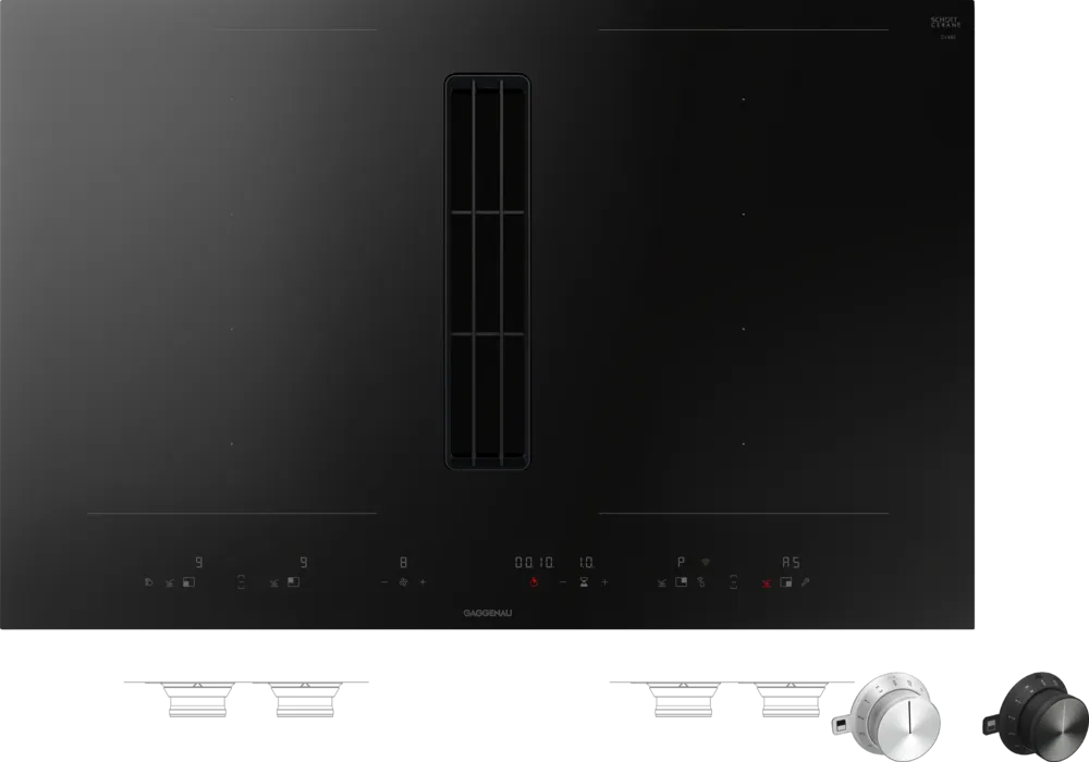 Gaggenau CV482105 Serie 400 Flex induction cooktop with integrated ventilation system 80 CM