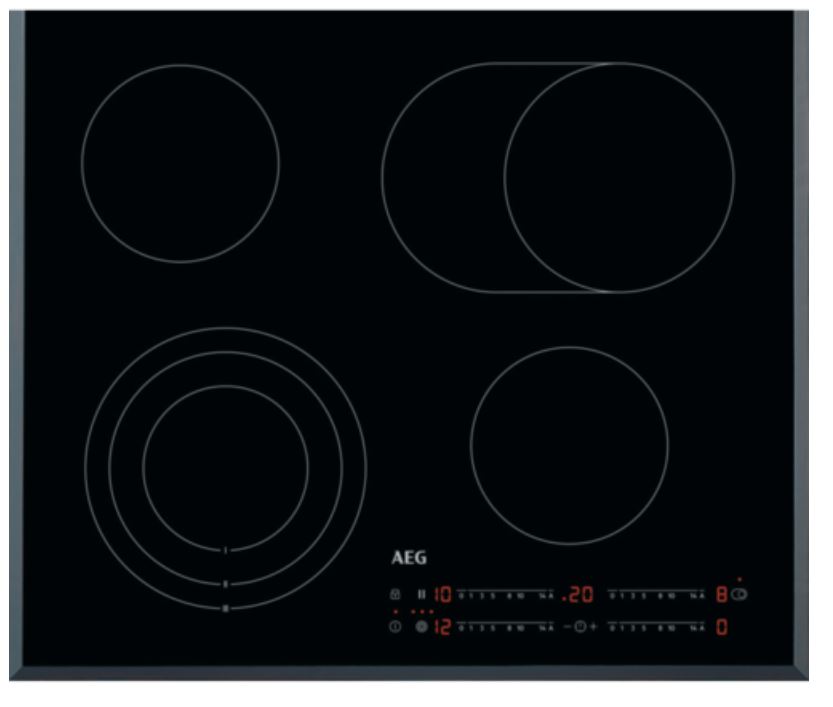 AEG HRB64470FB 3000 Radiant Hob / Independent Glass Ceramic Cooktop / 60 cm